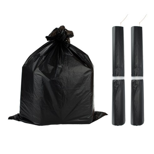 스위스녹스 재활용 분리수거 쓰레기봉투 평판 검정 100p, 2개, 40L