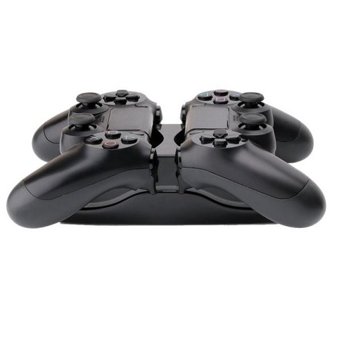 PS4 컨트롤러용 충전 스탠드 독 플레이스테이션 4 용 LED 듀얼 충전기 스테이션 게임패드 스탠드 PS4 액세서리용 USB 케이블 포함, 없음, 1) Black