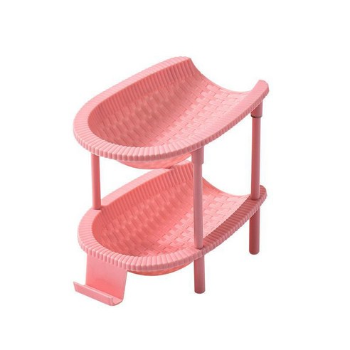 클로젯 사무용수납함 이중선반 다용도 수납 화장실 수납선반, 핑크, 1개