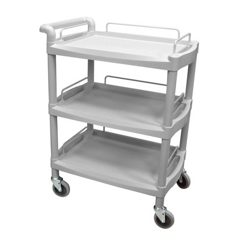 리빙톤이동식폴딩수납장 업소용 국내산 이동식 웨곤 플라스틱 3단 이동 트롤리 101F/201F, 201F