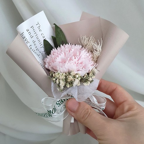 [오케이나우ㅣ강추] 봄앤지니 미니 비누꽃다발: 안식처에 향기로운 위안을 선사하는 장례용 장식품 [OKNOWㅣ추천상품]