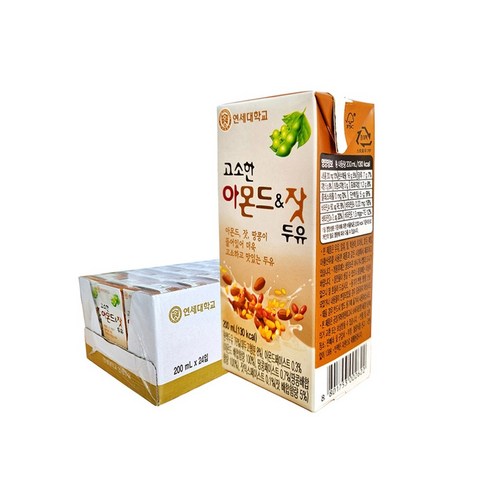 연세두유 아몬드 앤 잣 두유, 200ml, 72개