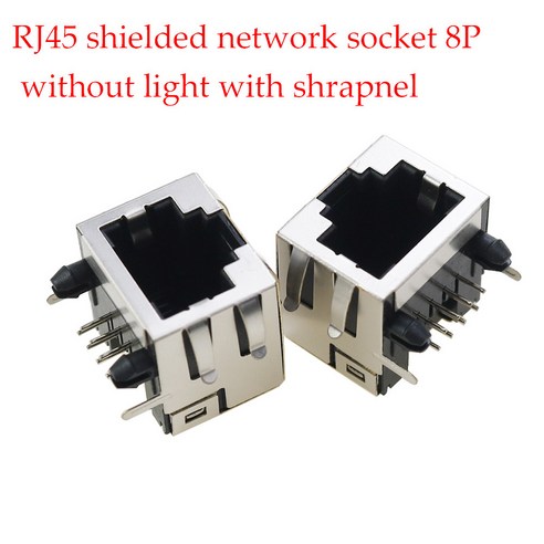플라스틱 금속 실드 네트워크 잭 8 핀 PCB SMT 수평 수직 보드 암 소켓 커넥터 RJ45 RJ49 8P8C 10P8C 1 ...