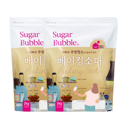 슈가버블 베이킹소다 대용량 2kg x2, 2개