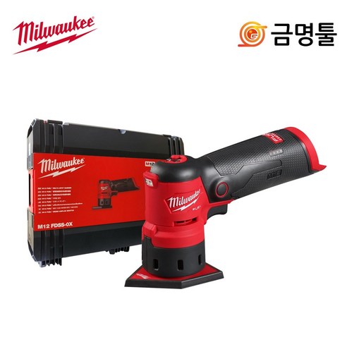 밀워키 M12 FDSS-0X 충전디테일샌더 12V 본체 BL모터 4단속도조절 샌딩기 사포, 1개