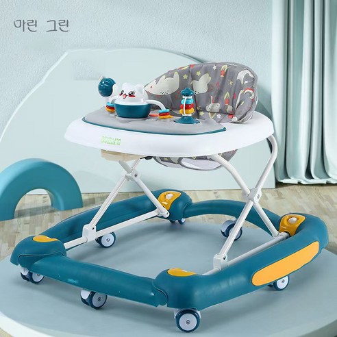 okyaios 베이비 걸은마보조기 음악보행기, 1개, 마린그린(프리미엄)