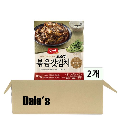 데일즈기획 동원 고소한 볶음 갓김치, 80g, 4개