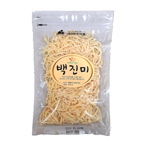국내가공 진미채 백진미 오징어채 200g, 1개