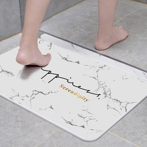 욕실에 편안함과 스타일을 더하는 모던한 규조토 발매트