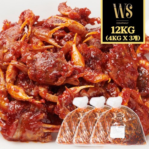 [반찬단지] 쌀게무침 4kg 총12kg 박스포장 반찬류 쌀게 방게무침