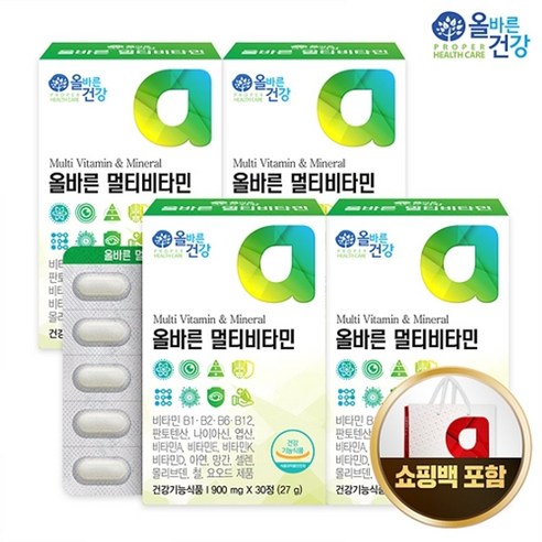 올바른 멀티비타민 900mg x 30정 1박스, 1개 올바른비타민c