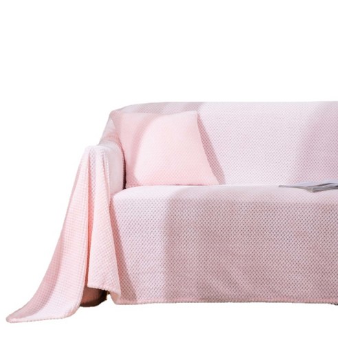 소파 커버 안티 고양이 스크래치 소파 커버 천 담요 전체 커버 소파 수건 소파 쿠션 먼지 게으른 소파 보호 커버, 벚꽃 꽃가루, 100*150CM