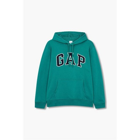 갭 GAP Adults 남성 헤리지티 로고 후드 티셔츠_그린 5114127007 1050106