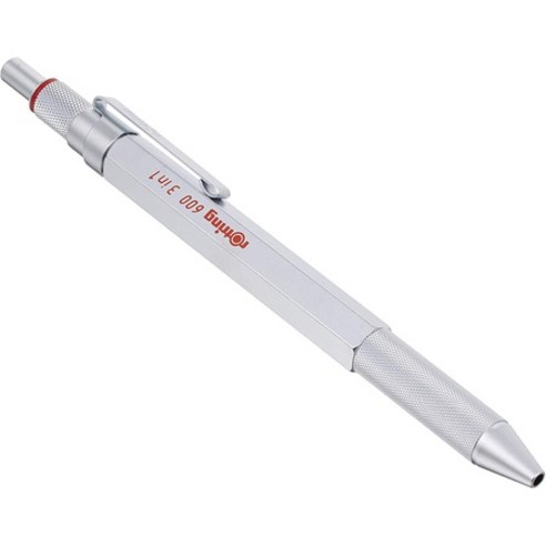 일본직발송 3. 로또링(Rotring) 로트링 멀티펜 600 3in1 2121117 실버 정품 B083422KF6, 0.5mm, 1개