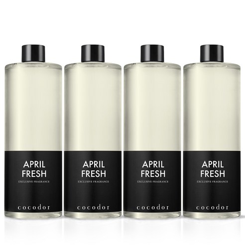 코코도르 대용량 디퓨저 리필액, 에이프릴프레쉬, 500ml, 4개