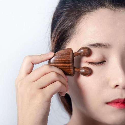 백단향 원목 미니괄사 1+1 브이라인 두피괄사 얼굴마사지