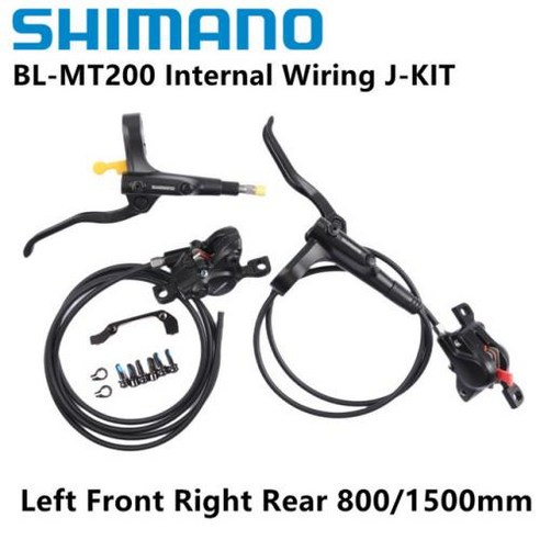 윙 브레이크 Shimano-MT200 BL BR MTB E-자전거 유압 디스크 자전거 전기 자전거 좌측 전방 우측 후방, MT200 J-KIT, MT200 J-KIT