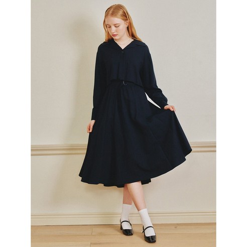 벨티드 플레어 원피스 OW3SO2340