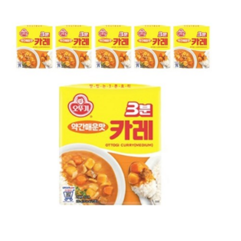 오뚜기 3분 카레 약간매운맛, 200g, 24개