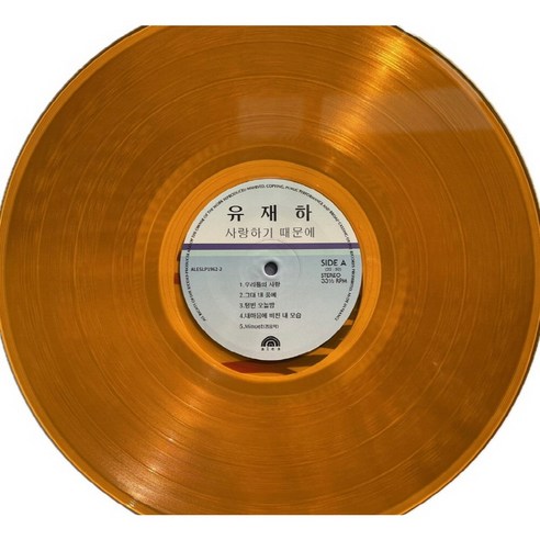 (LP) 유재하 - 1집 사랑하기 때문에 (140g) (엠버 골드 컬러)