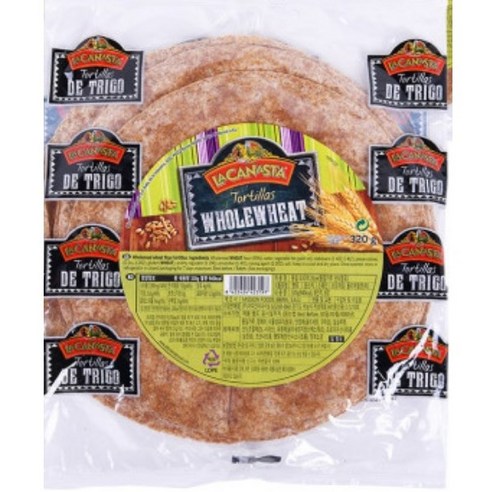라카나스타 미션푸드 통밀 또띠야 20cm 8p, 320g, 1개