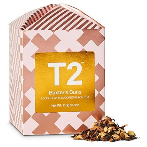 T2 Tea Baxters Buns Black Tea Loose Leaf Flavoured in Limited Edition Box 110 g, 1개입, 110g