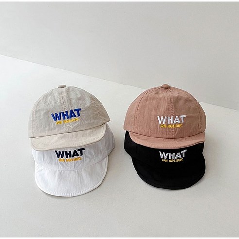 유아 캡모자 왓 what 나일론