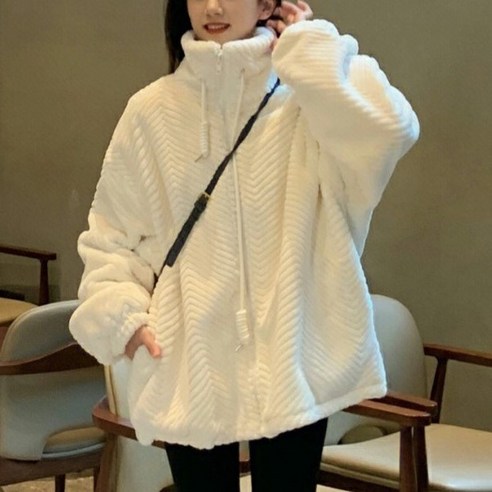 디아리스 여성 빅사이즈 후리스 집업