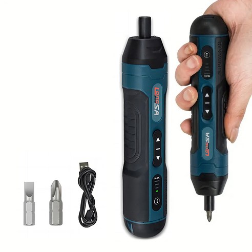프리라이프 - 일자형 USB 충전 미니 전동 스크류 드라이버 세트, 8pcs, MT3603