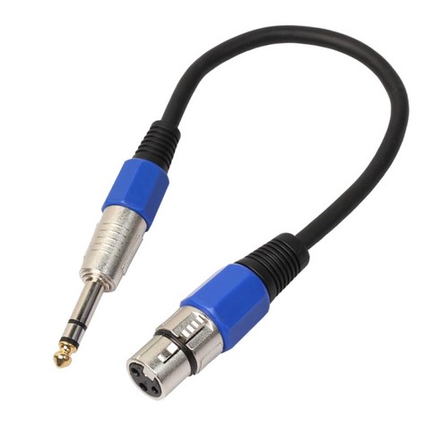 6.35mm(1/4인치) 수-XLR 암 상호 연결 오디오 마이크 케이블 마이크 활성 스피커 무대 DJ 스튜디오 오디오 콘솔에, 30cm, 블랙, 설명