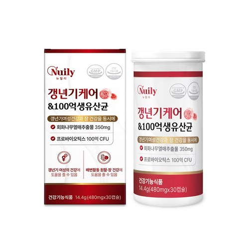 뉴일리 갱년기 케어 & 100억 생 유산균 480mgx30캡슐, 1개, 30정