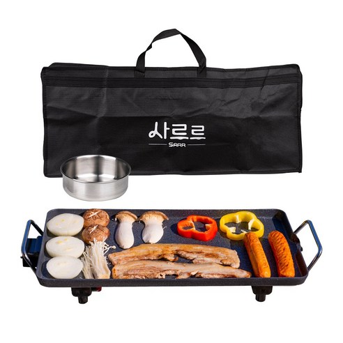 100% 국산 돌판 사르르 전기그릴 전기그릴팬 고기굽는기계 전후라이팬