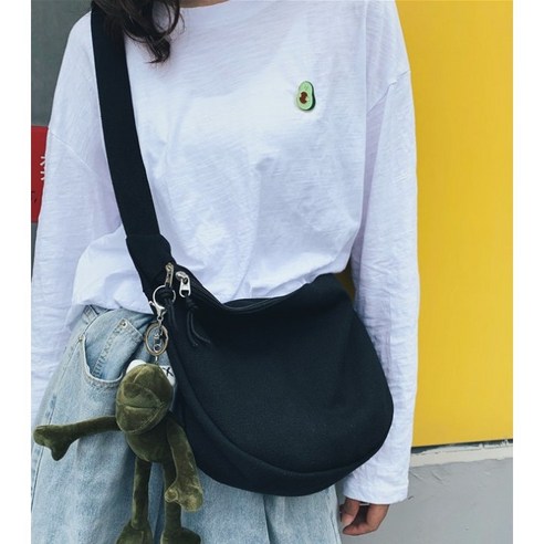 헤븐스윗 남녀공용 데일리 크로스백 캔버스 메신저 에코백 가방