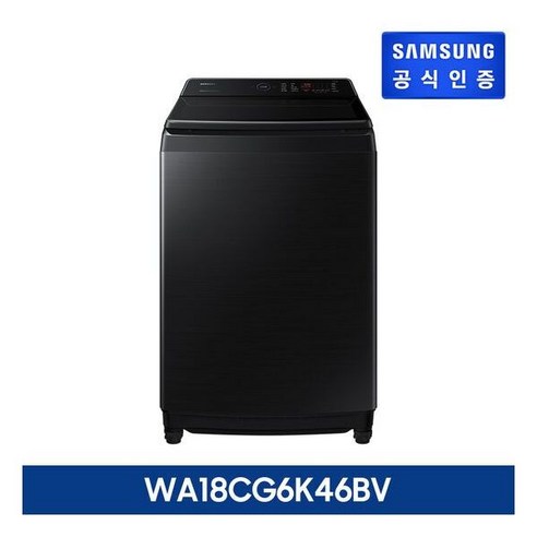 삼성전자 통버블 세탁기 18kg 블랙 WA18CG6K46BV