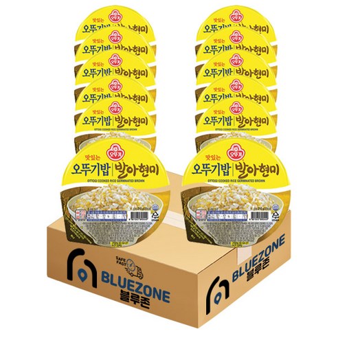블루존 맛있는 오뚜기밥 발아현미 210g x 12개입 세트, 1세트