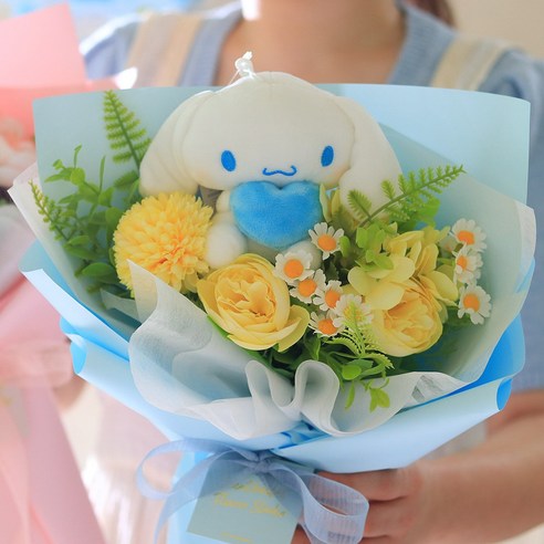선샤인 산리오 인형 꽃다발: 환한 행사를 위한 매력적인 선물