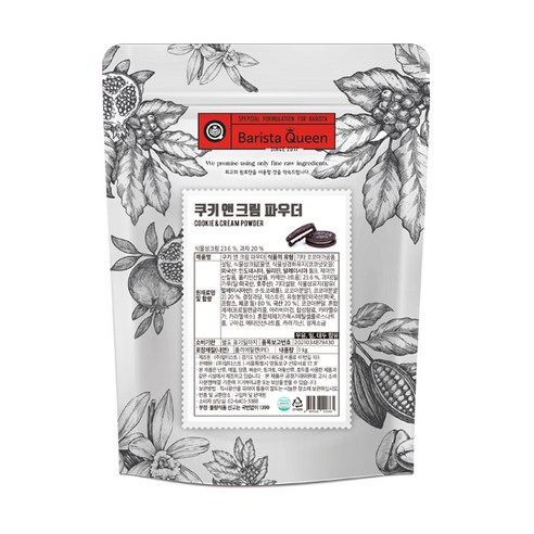 바리스타퀸 쿠키 앤 크림 파우더, 1kg, 1개입, 1개