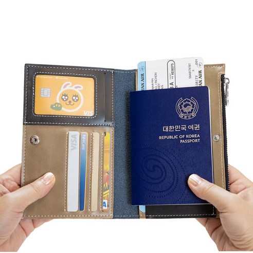 르아모 천연 소가죽 여권케이스 여권지갑