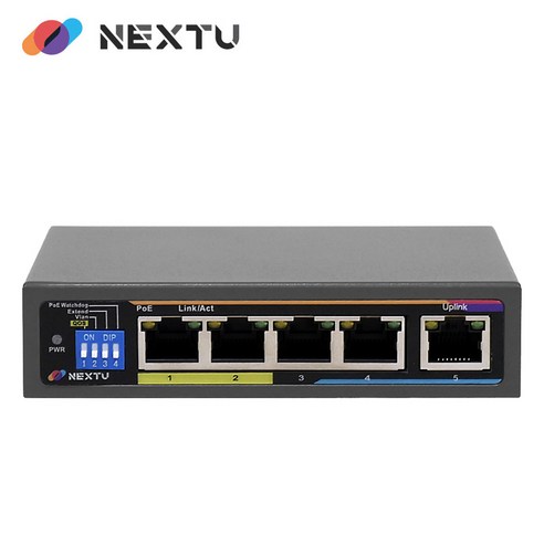 넥스트 이지넷 유비쿼터스 PoE+ 스위치허브, 01. POE605F, 1개 (1년무상 A/S)