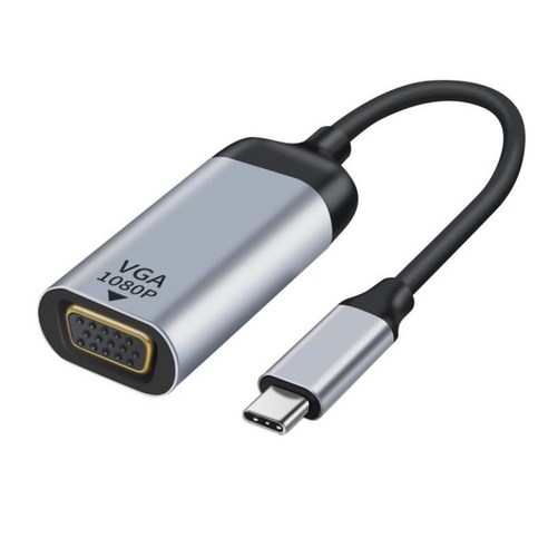 유형 C HDMI DP 미니 DP VGA 케이블 어댑터, VGA 1080p, 18cm, ABS 알루미늄 합금