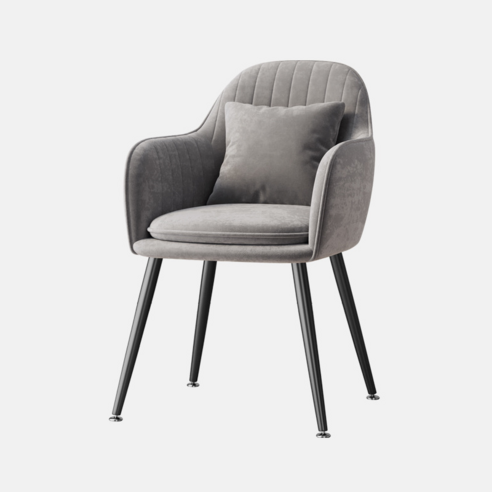 지누아 스퀘어 포휴먼 암체어 +쿠션증정 거실의자 식탁의자 인테리어의자
