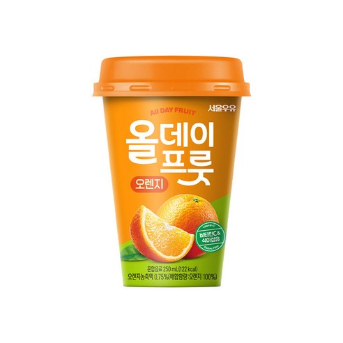 서울우유 올데이프롯 250ml 오렌지 10개 학교 교회 행사 간식 대량 소량 납품가능