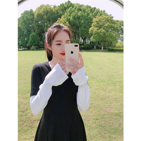 DFMEI 솔리드 컬러 아이스 슬리브 선 스크린 핸드, DFMEI 하얀색
