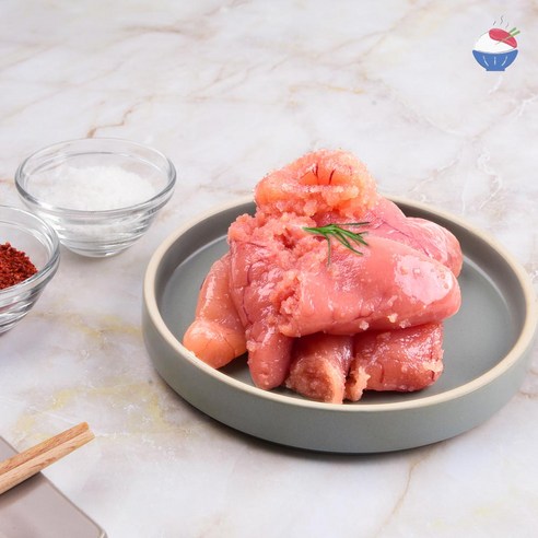 천연의 맛과 건강이 어우러진 무색소 저염 백명란젓
