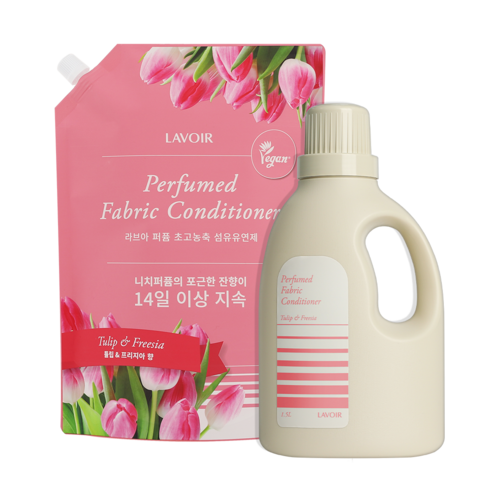 라브아 퍼퓸 초고농축 섬유유연제 (1.5L본품+2L 리필), 튤립앤프리지아, 1개, 3.5L