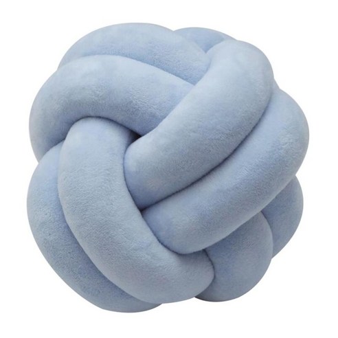 창조적 인 매듭 공 방석 소파 요추 베개 의자 등받이 방석, 블루, 코튼