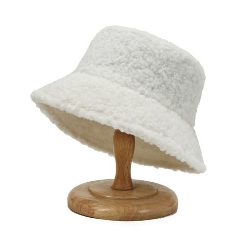 모자 털 양 버킷햇 퍼 뽀글이 니트 페이크 겨울 Lamb Wool Faux Fur Bucket Hat Winter Warm Teddy Velvet