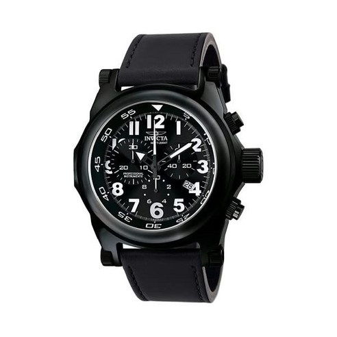 인빅타 Invicta Men''s F0046 Force Collection Chronograph Black Ion-Plated Watch