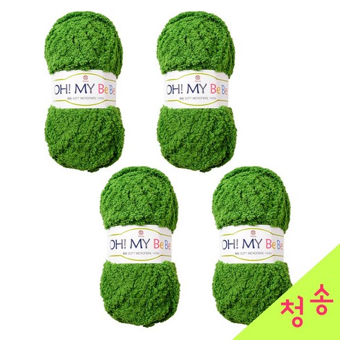 연일섬유 오마이베베 대용량 극세사 아기뜨개실 4p, 15번 텔그린, 4개
