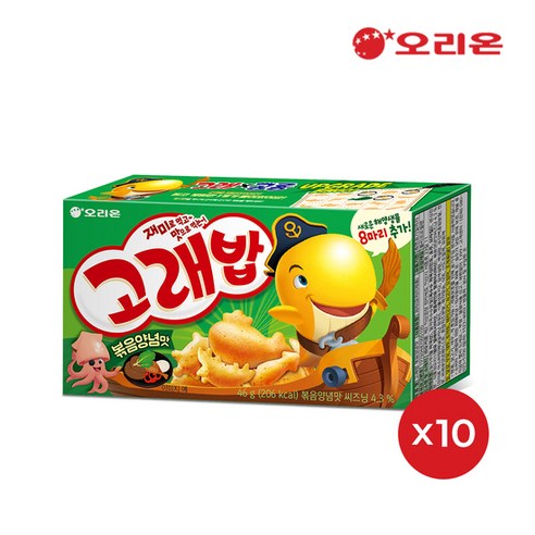 [KT알파쇼핑]오리온 고래밥 볶음1P 46g x 10개, 40g